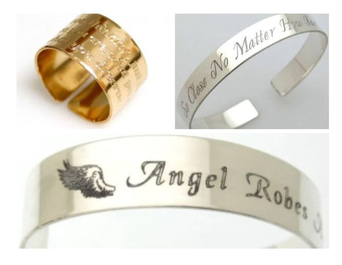 personalized bracelets, rings