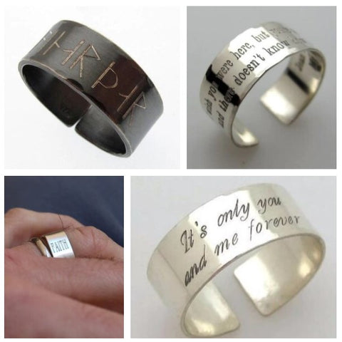 Inspirational Rings - engraved ring for women and men
