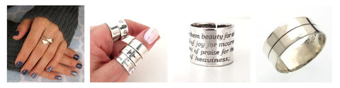 personalized silver rings