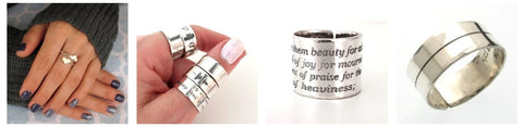 personalized rings in silver