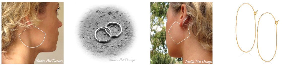 designed hoop earrings - geometric earrings