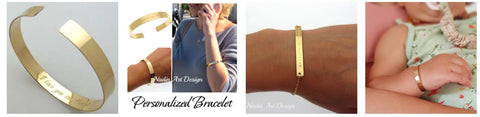 gold engraved bracelets