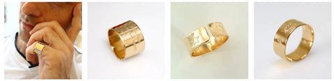 engraved gold rings for men and women