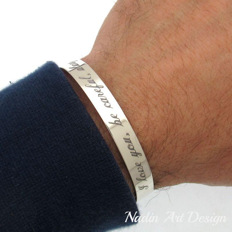 fathers day engraved bracelet