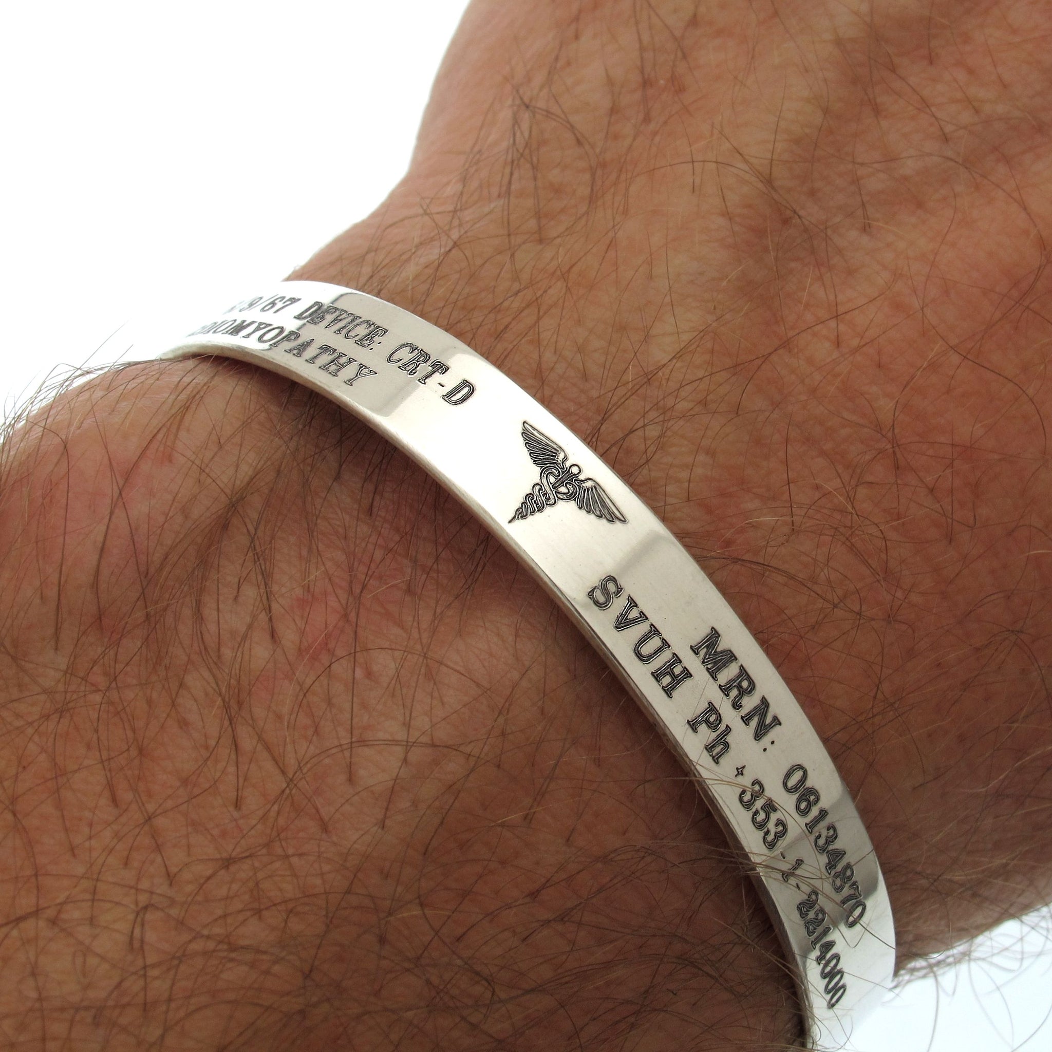 Personalized Vietnam Memorial POW/MIA - Sterling Silver Cuff Bracelet