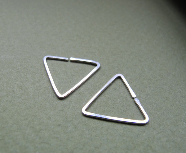 Triangle Sterling Silver Earring for Men - Unisex Cartilage, Helix ...