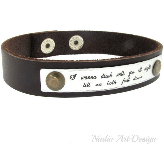 fathers day leather bracelet