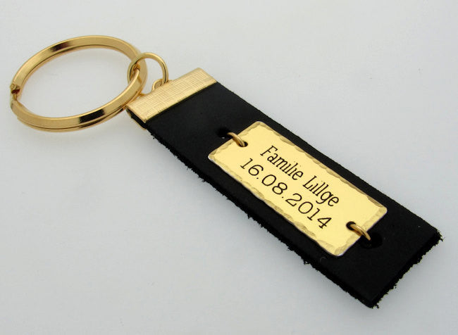 personalized gold keychain