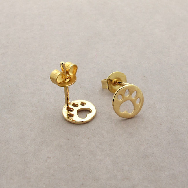 gold post stud earrings