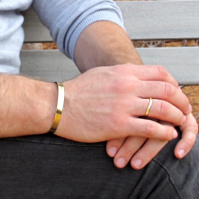 Gold Cuff Bracelet, Anniversary Gift 