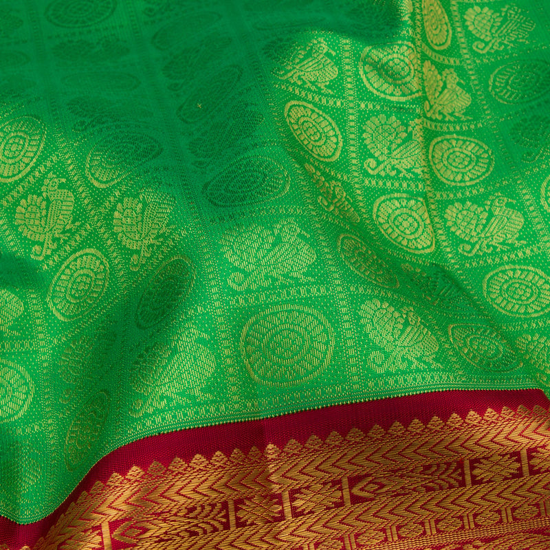 Kanakavalli Kanjivaram Silk Sari 22-110-HS001-04869 - Fabric View