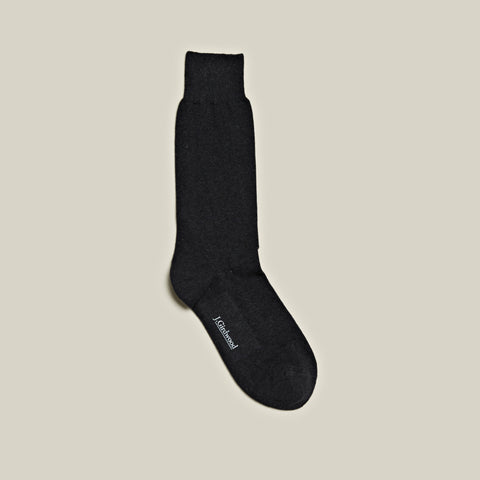 Cotton Mid-Calf Socks, Charcoal