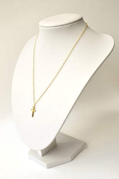 Gold triangle necklace, upside-down outline triangle, gold chain neckl –  Shani & Adi Jewelry