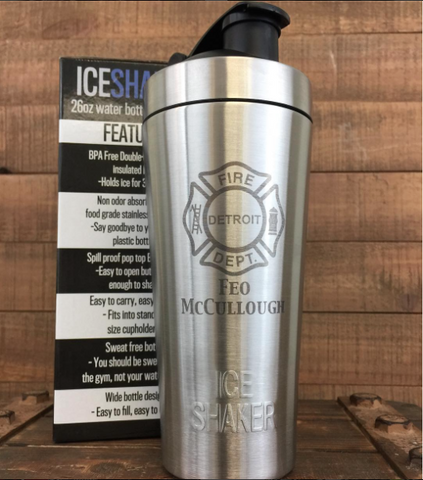 Fire Fighter Custom Ice Shaker Bottle