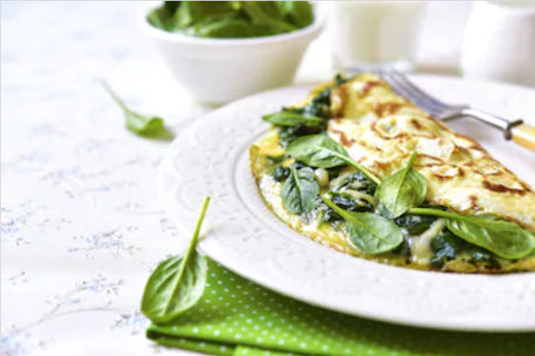 spinach egg white omlet