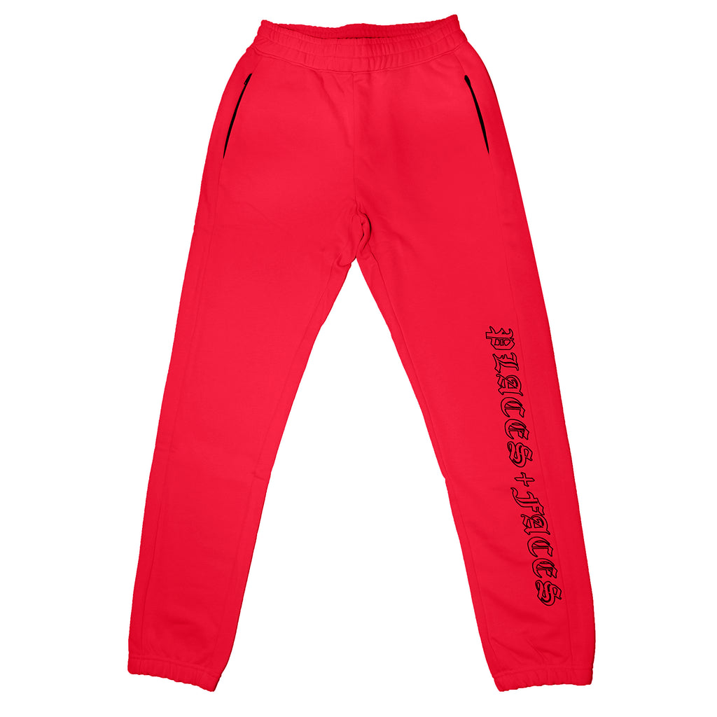 OLD ENGLISH SWEATPANTS RED – PLACES+FACES