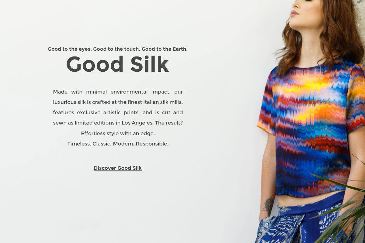 luxurious Italian silk made with limited environmental impact 