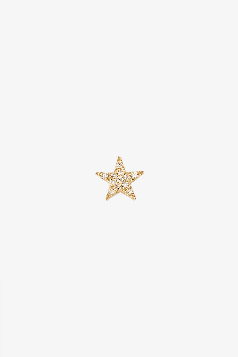 Anine Bing 14k Yellow Gold Diamond 5 Point Star Stud Earring