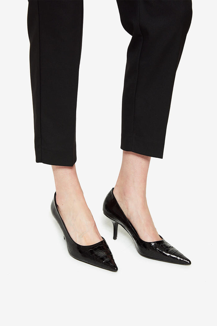 ANINE BING Perry Pumps - Black Croco 