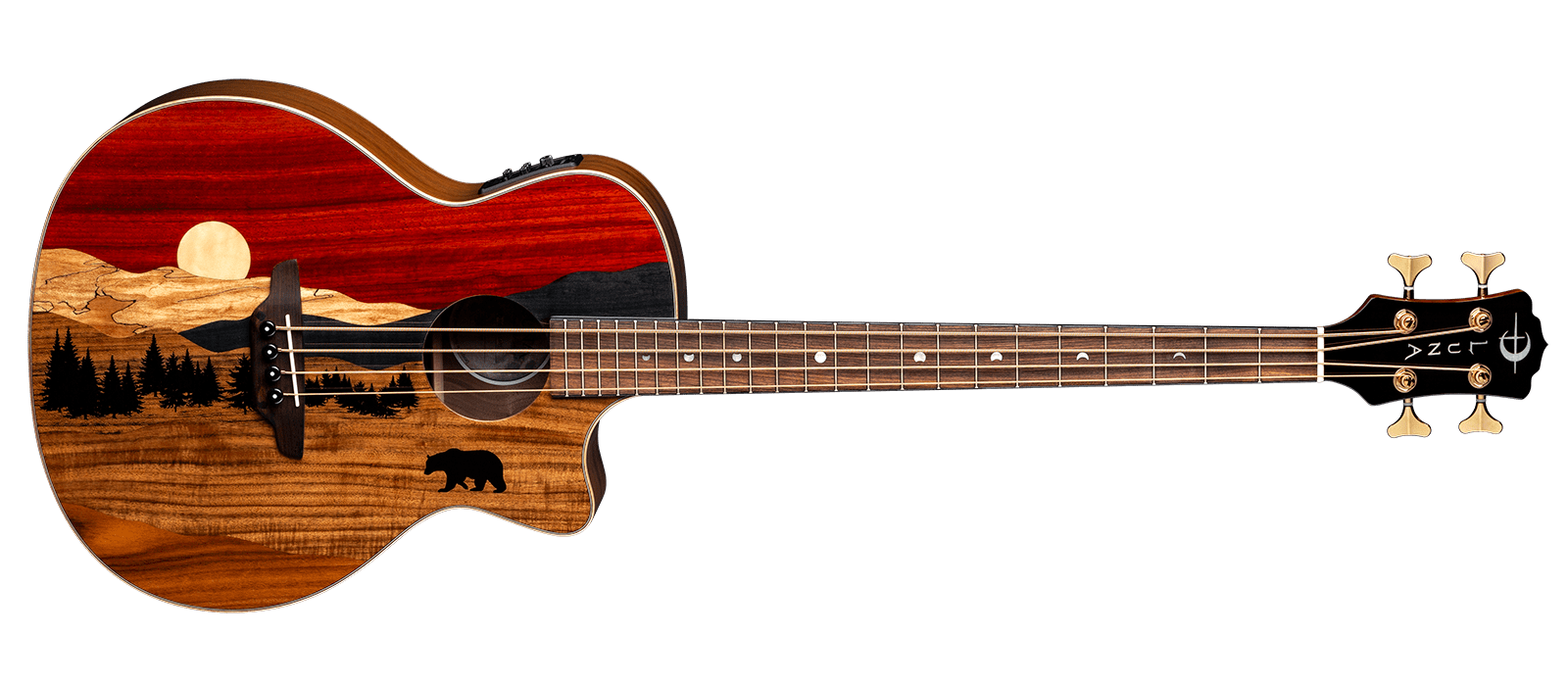 Гитара mountain. Акустический бас. Бас Edwards Japan Luna. Luna Guitars Tattoo long Scale Electric Bass Review.