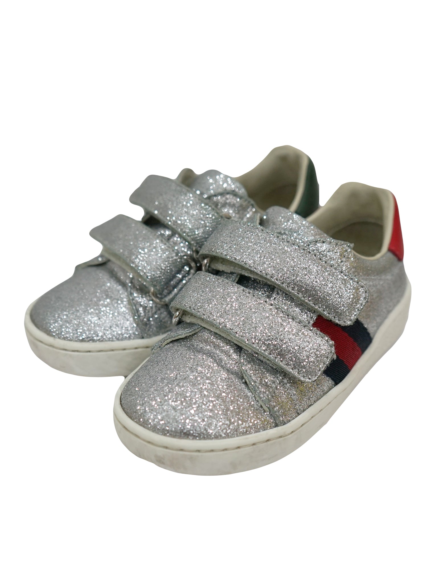gucci ace glitter sneakers silver