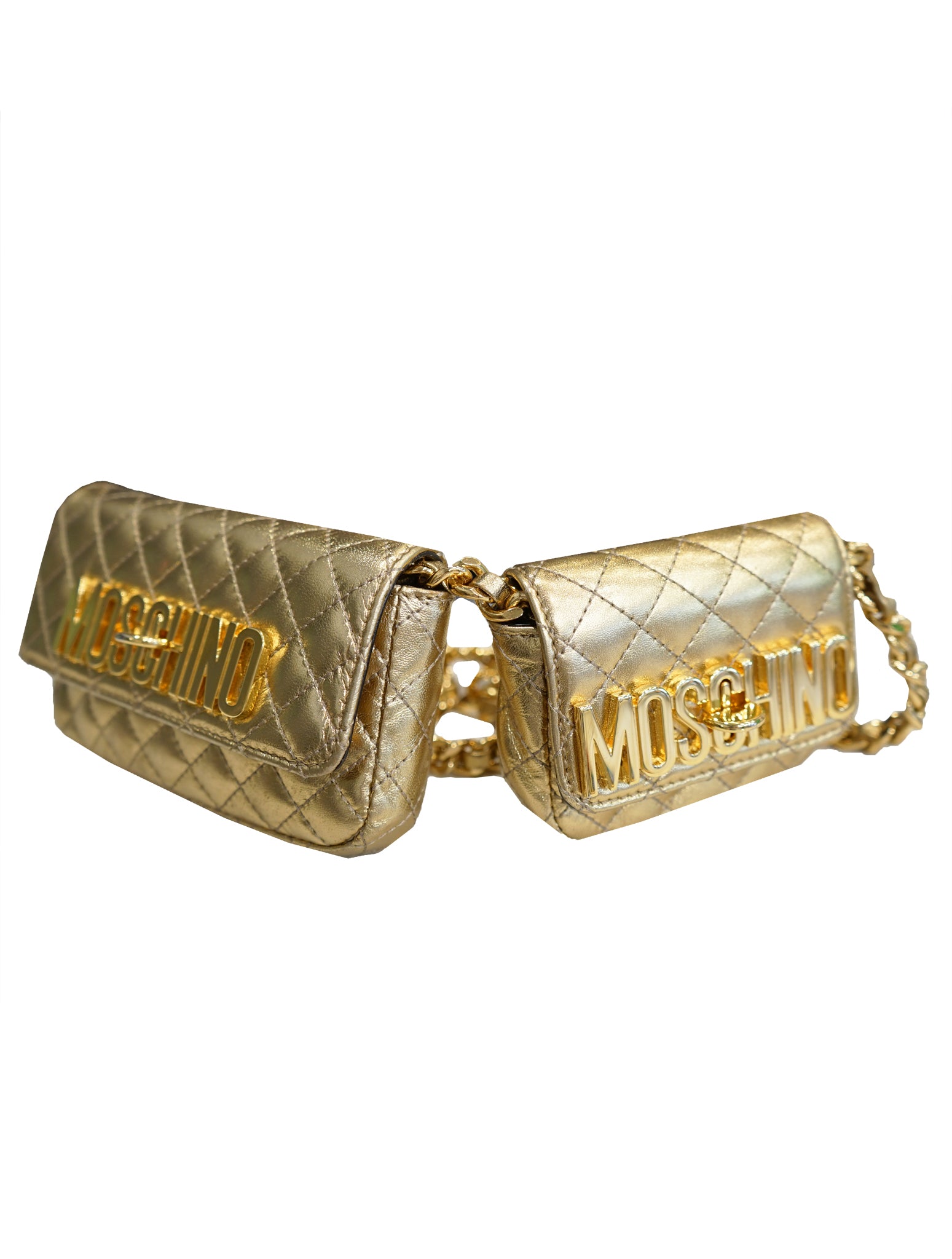 moschino bag gold