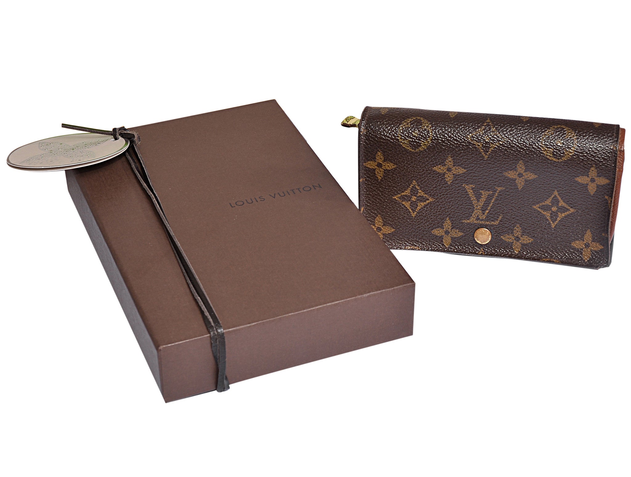 Louis Vuitton LV x NBA Brown Monogram Red White Blue Logo Bifold