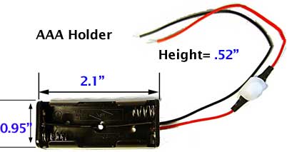 AAA-holder dimensions