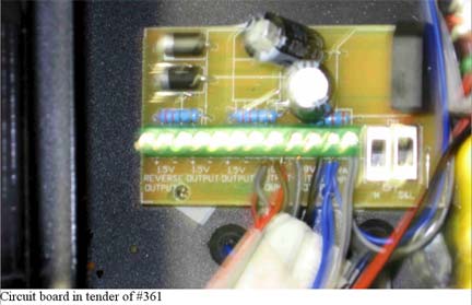 Circuit board in tender of #361