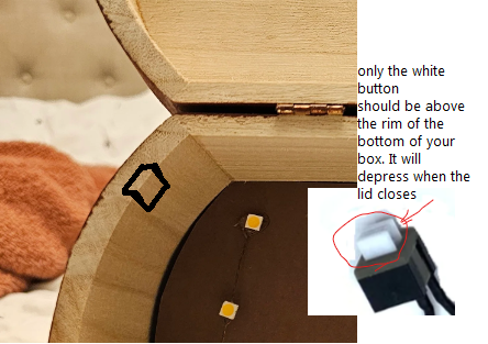 mounting the reverse momentary on the edge of a box