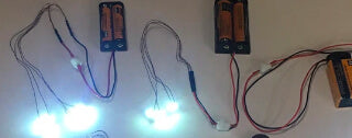 Battery powered LEDs