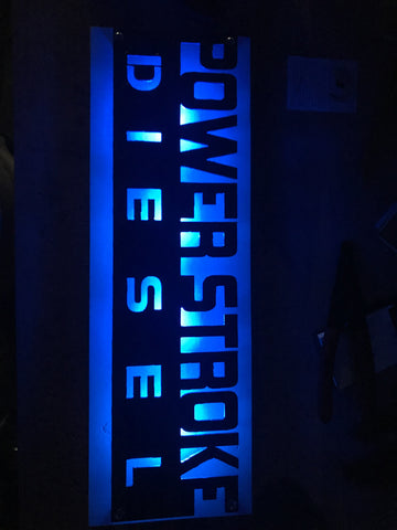 Power strokes diesel signboard