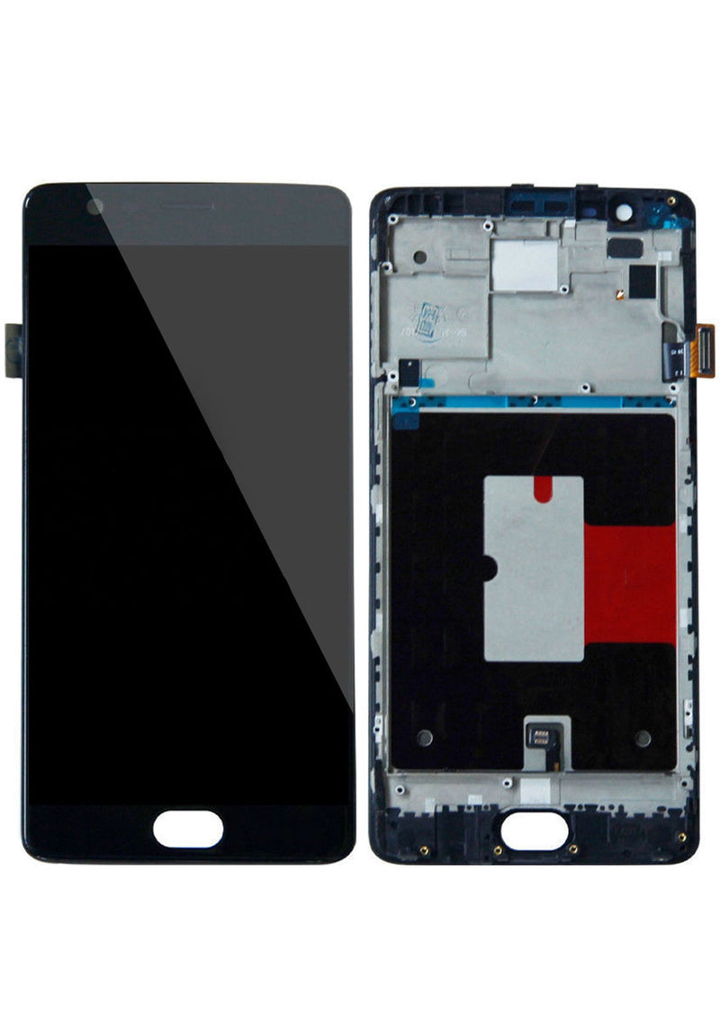 OnePlus 3 / 3T LCD Assembly w/Frame - Black