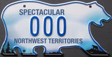 Northwest Territories License Plate in the shape of a Polar Bear