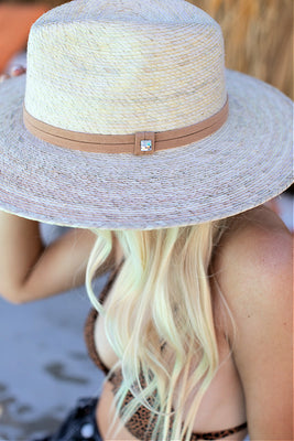 Hat Carrying Beach Bag in Dark Straw – Glitzy Bella