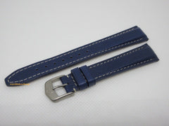 New Tag Heuer 15mm Blue Leather Strap Steel Buckle