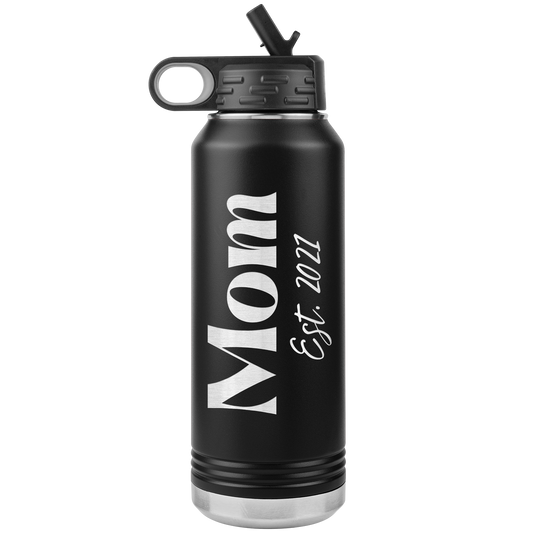 Logo Insulated Stainless Steel Water Bottle with Straw - MY MUM MADE IT