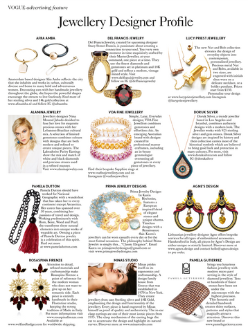 Del Francis Jewelry Featured in Jan 2018 Issue of Vogue Magazine