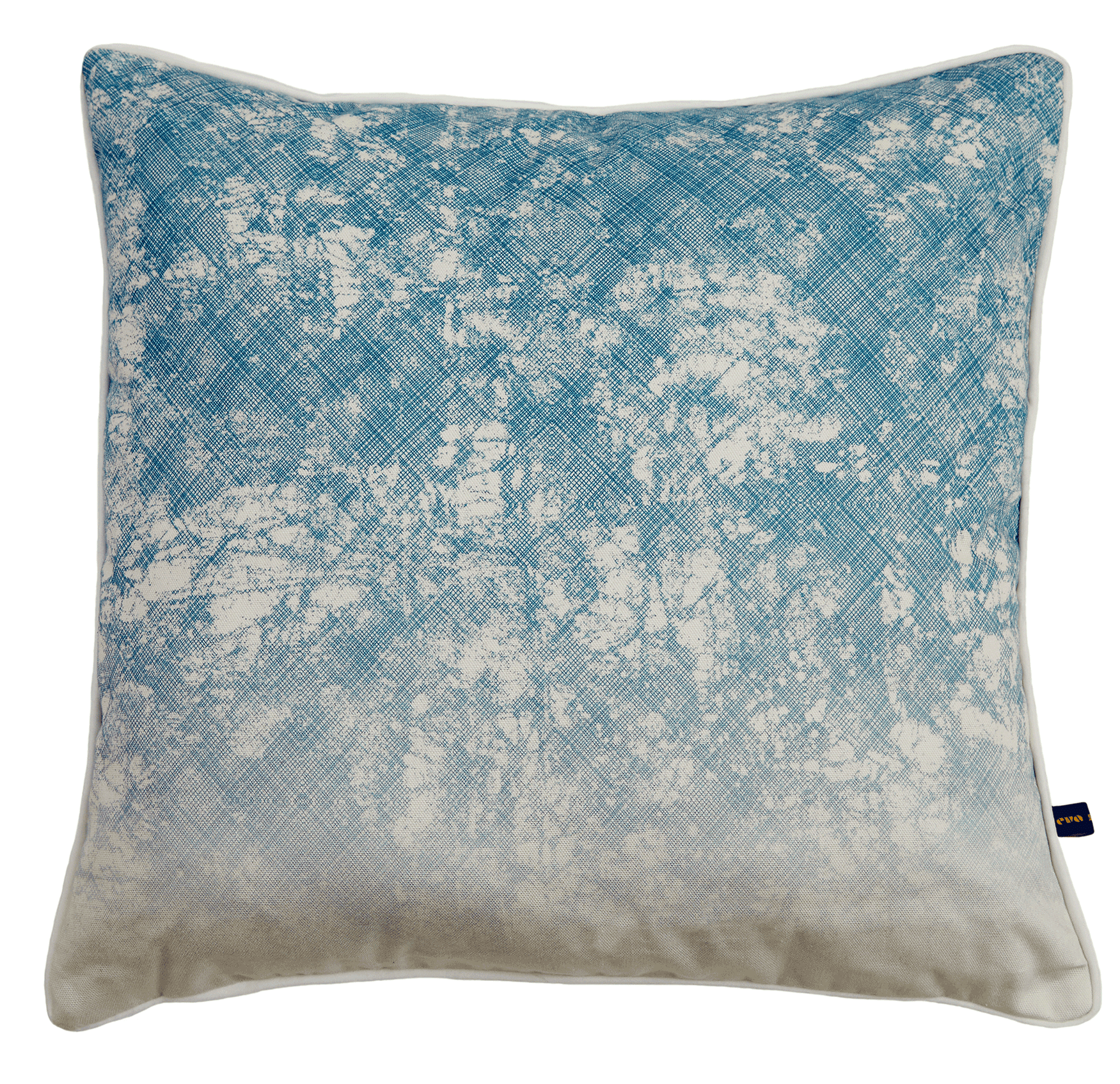 Okuta indigo elegant African batik cushion with brown fading pattered ...