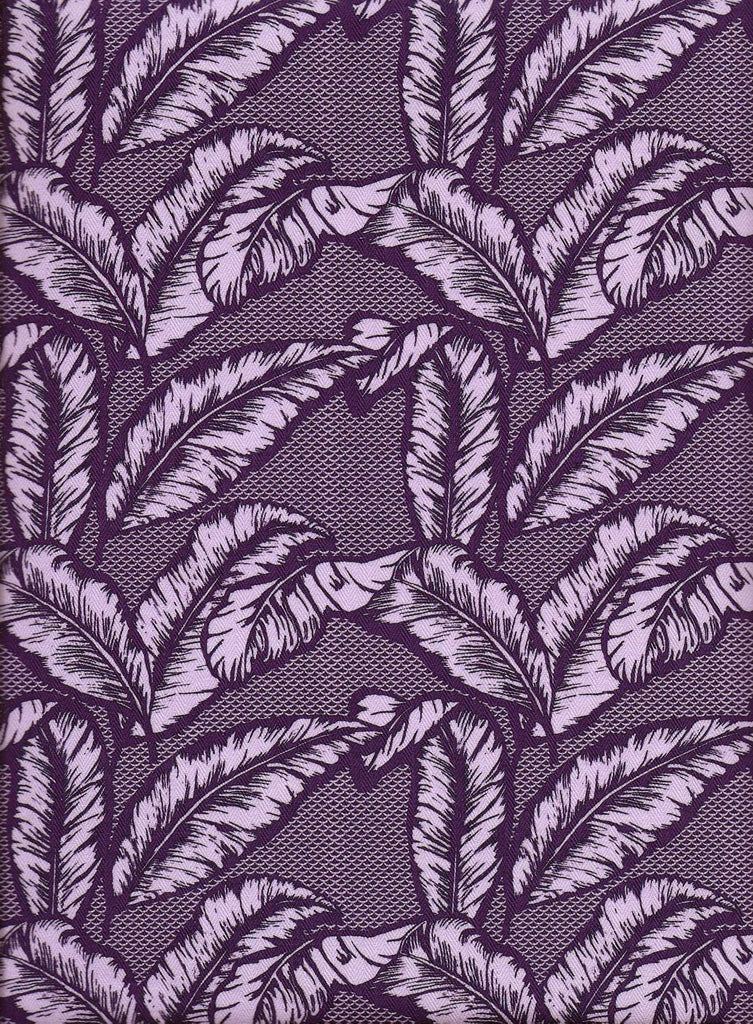 Wewe purple luxury African interior fabric with purple palm leaf design –  Eva Sonaike