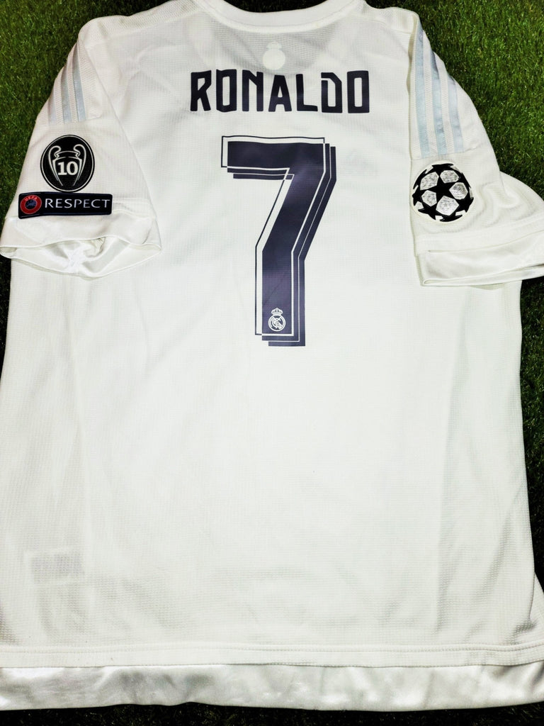 Fanático Enfadarse tirar a la basura Cristiano Ronaldo Real Madrid 2015 2016 UEFA Home Jersey Camiseta Shir –  foreversoccerjerseys