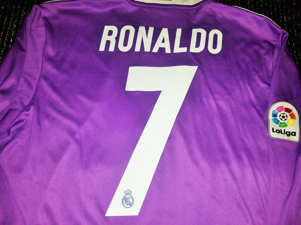 Cristiano Ronaldo Real Madrid 2016 2017 Purple Long Sleeve Jersey Shir Foreversoccerjerseys