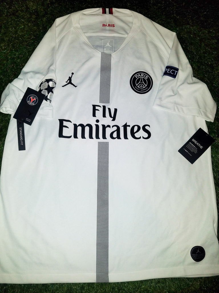 psg jordan white jersey