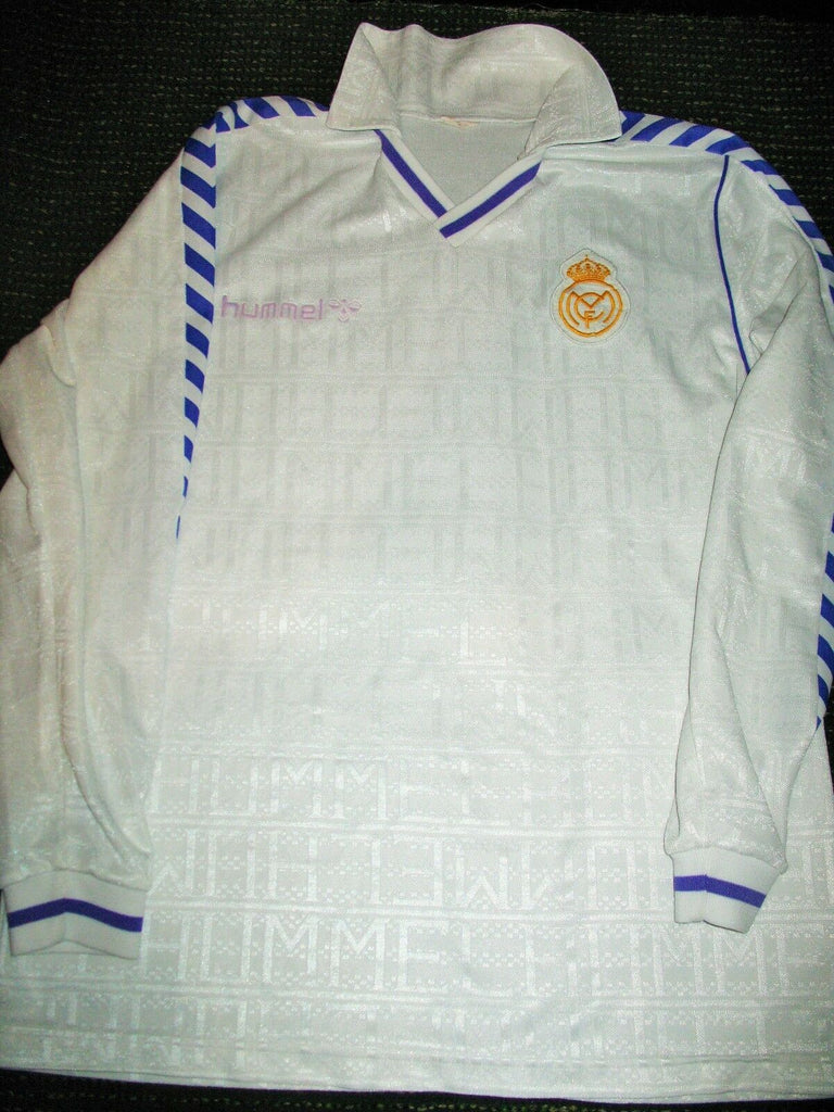 Blossom wafer lørdag Real Madrid Hummel 1988 1989 1990 Jersey Camiseta Shirt L –  foreversoccerjerseys