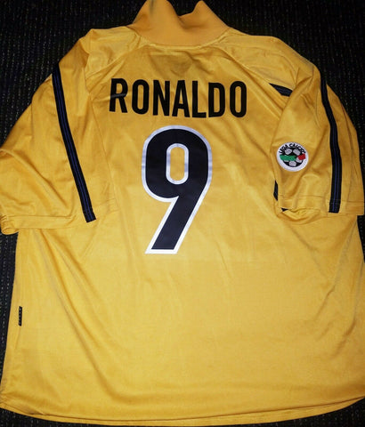 Ronaldo Inter Milan 2001 2002 Orange Jersey Shirt Maglia M