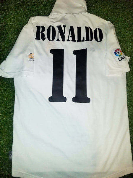 Ronaldo Real Madrid CENTENARY DEBUT SEASON 2002 2003 Jersey Shirt S 15 ...