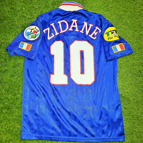 Zidane France Adidas 1996 EURO CUP Jersey Maillot Shirt M ...