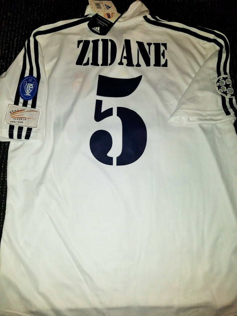 Zidane Real Madrid Centenary 2001 2002 UEFA Jersey Shirt Maillot L BNW ...