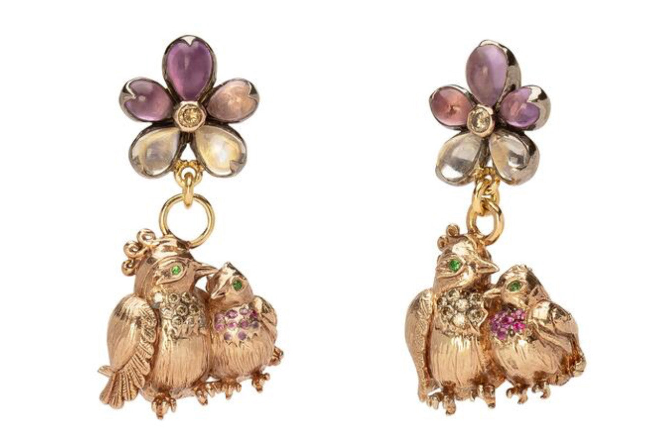 Broken English Jewelry featured in National Jeweler - Amanda's Style File - Symbols of Love - Sylvie Corbelin Lovebrids earrings
