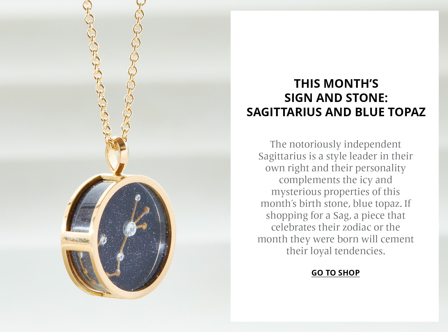 Broken English Jewelry: This Month’s Sign and Stone: Sagittarius and Blue Topaz